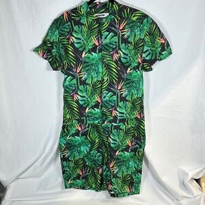 Romphim Tropical Leaf Print Shirt